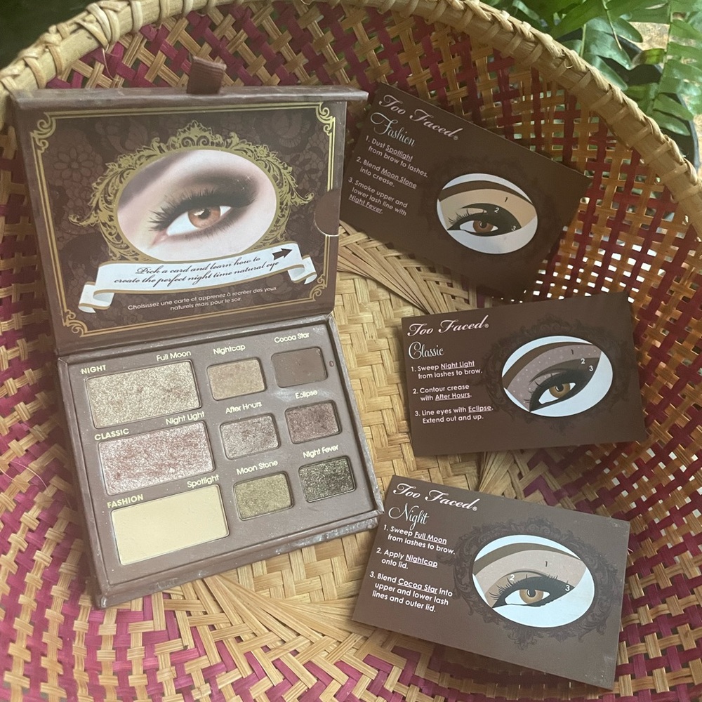 Too Faced “Natural at Night” Eyeshadow Palette - lightly used - sanitized